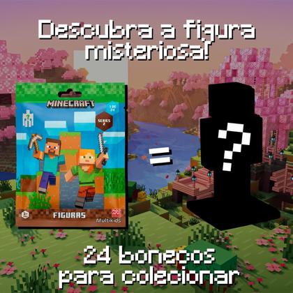 Imagem de Mini Figuras Minecraft Colecionáveis Boneco Surpresa Com Personagens Para Colecionar