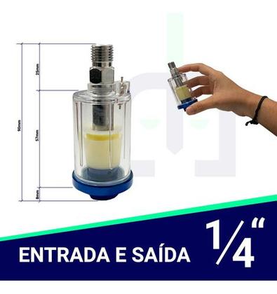 Imagem de Mini Filtro De Ar Para Engate De Pintura Rosca 1/4