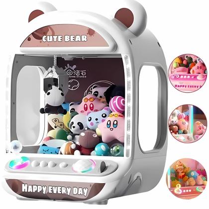 Imagem de Mini Fliperama Para Crianças Pega Ursinho com Luzes, Sons e Pelúcias Inclusas