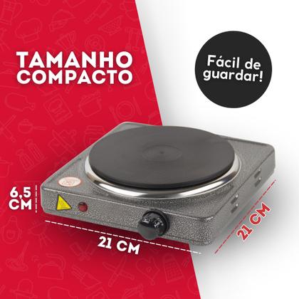 Imagem de Mini Fogão Elétrico Cooktop Mesa Portátil Camping 1000W 110V