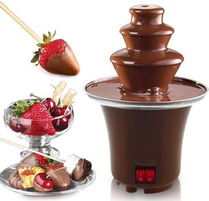 Imagem de Mini Fonte Cascata de Chocolate Derretimento com Aquecimento Maquina Chocolate Fondue