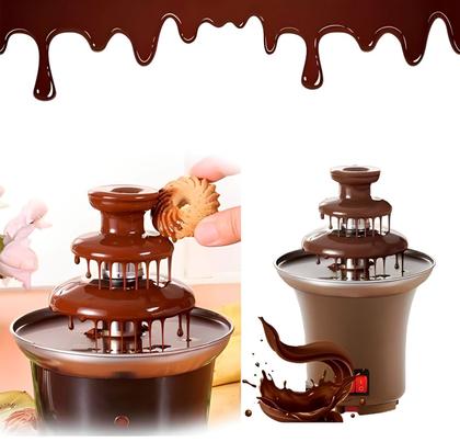 Imagem de Mini Fonte Fondue Cascata Chocolate Torre Portátil Derretido