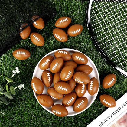 Imagem de Mini Football Stress Balls Aodaer com bolsa de malha com cordão x24