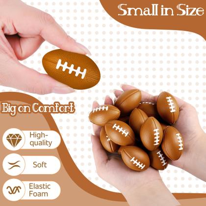 Imagem de Mini Football Stress Balls Aodaer com bolsa de malha com cordão x24