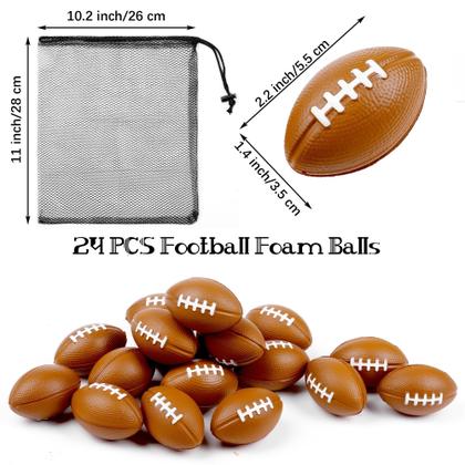 Imagem de Mini Football Stress Balls Aodaer com bolsa de malha com cordão x24