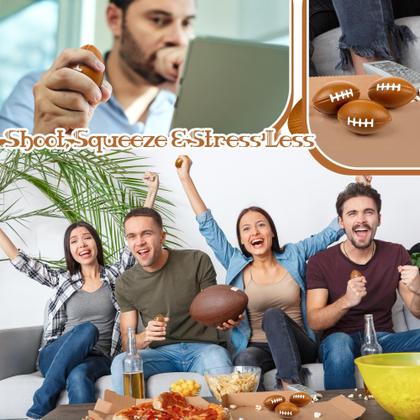Imagem de Mini Football Stress Balls Aodaer com bolsa de malha com cordão x24