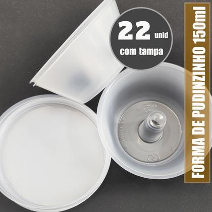 Imagem de Mini forma de pudim Forneável, 22 unid para 1 receita capacidade 150ml