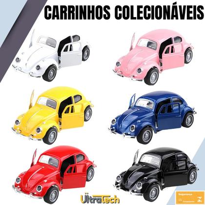 Imagem de Mini Fusca Colecionável de Metal com Fricção e Portas que Abrem Várias Cores ENVIO IMEDIATO