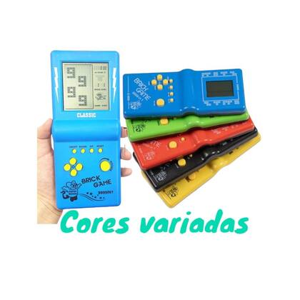 Imagem de Mini Game Retrô 132 Jogos Clássicos Cores Diversas Pilha AA