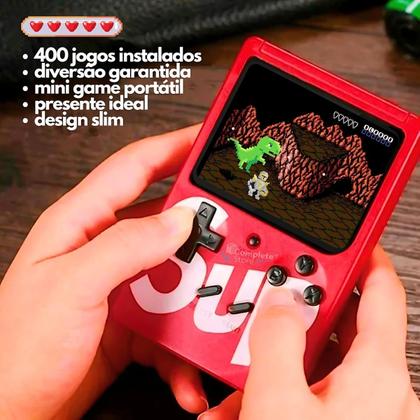 Imagem de  Mini Game Retrô Console Portátil com 400 Jogos Clássicos Embutidos  Diversão em Qualquer Lugar