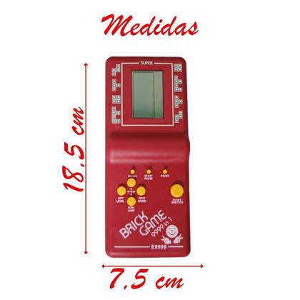 Imagem de Mini Game Retrô Portátil Brick Game 9999 In 1 Amarelo