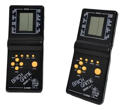 Imagem de Mini Game Retro Portátil Preto Brick Pilha 9999 Jogos Casual