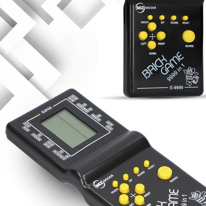 Imagem de Mini Game Retro Portátil Preto Brick Pilha 9999 Jogos Casual