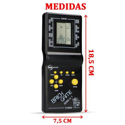 Imagem de Mini Game Retro Portátil Preto Brick Pilha 9999 Jogos Casual