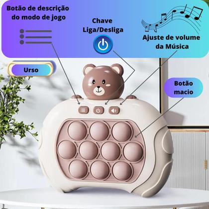 Imagem de Mini Gamer Pop It Eletrônico Console Anti Stress Brinquedo Infantil Portátil Jogo Fidget Toys Sensor