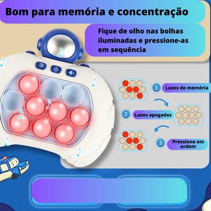 Imagem de Mini Gamer Pop It Eletrônico Console Anti Stress Brinquedo Infantil Portátil Jogo Fidget Toys Sensor
