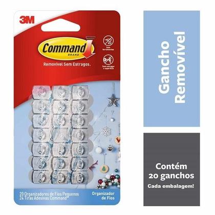 Imagem de Mini Gancho Organizador Command 20 Unidades 3M