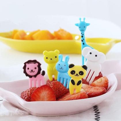 Imagem de Mini Garfinho De Bichinhos Para Frutas Petisco Lancheira 10pçs