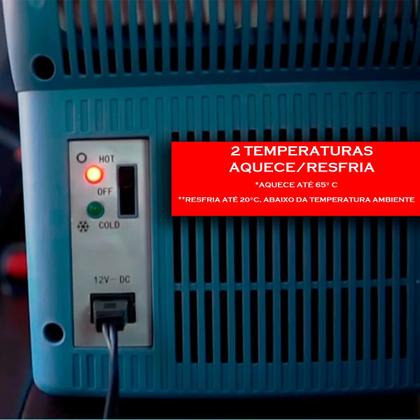 Mini Geladeira Caixa Térmica Quente/Frio Capacidade 8 Litros 10