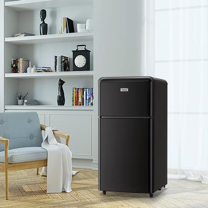 Mini geladeira WANAI Refrigerador de porta dupla com freezer de 3