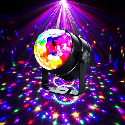 Imagem de Mini Globo de Luz USB LED 7 Cores com Controle Remoto e Sensor de Som CYL5861