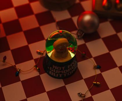 Imagem de Mini globo de neve iluminado Shrek Gingy Not My Gumdrop Buttons