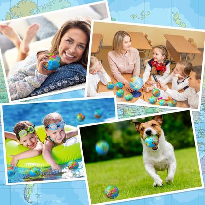 Imagem de Mini globo Stress Balls HyDren de 5 cm, 100 unidades com bolsa para presente