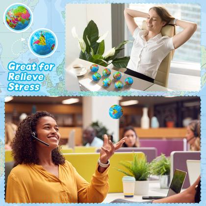 Imagem de Mini globo Stress Balls HyDren de 5 cm, 100 unidades com bolsa para presente