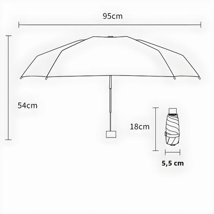 Imagem de Mini Guarda-Chuva de Bolso Portátil e Ultraleve - Proteção UV para Sol e Chuva