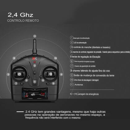 Imagem de Mini Helicóptero Wltoys K127 - Giroscópio 6 Eixos, Altitude Automática, Controle Remoto
