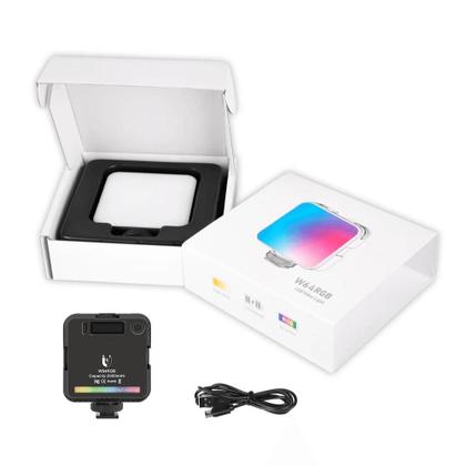 Imagem de Mini Iluminador Led W64 Magnetic Light Rgb 6W Câmeras E