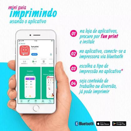 Imagem de Mini Impressora de Bolso Gatinho Bluetooth