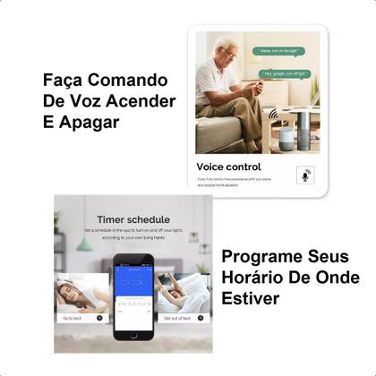 Imagem de Mini Interruptor Relé Wi-Fi+Ble 3Canais Automação Tuya