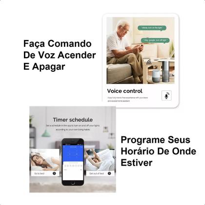 Imagem de Mini Interruptor Relé Wi-Fi+Ble 3Canais Automação Tuya