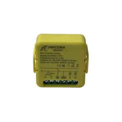Imagem de Mini Interruptor Relé Wi-Fi Cortina Amazon Tuya Amarelo