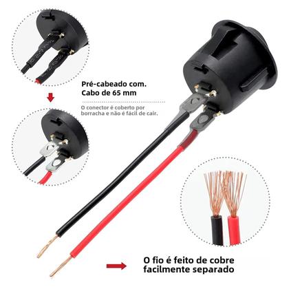 Imagem de Mini Interruptor Rocker 12V 6A 250V - 6 Pacotes Pré-fios para DIY