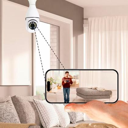 Imagem de Mini IP Câmera Wifi sem fio visão noturna microfone auto falante acesso remoto aplicativo