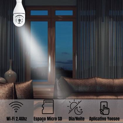 Imagem de Mini IP Câmera Wifi sem fio visão noturna microfone auto falante acesso remoto aplicativo