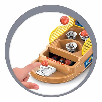 Imagem de Mini Jogo De Basquete Brinquedo De Mesa Tabuleiro Infantil 4 Cestas
