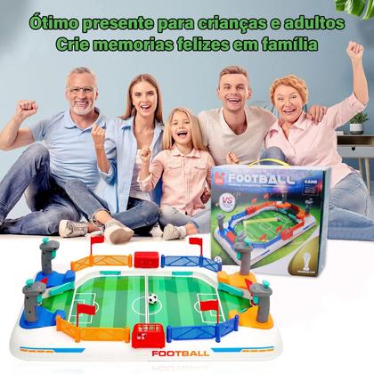 Imagem de Mini Jogo de Futebol de Mesa Pinball Pebolim Fliperama Brinquedo Infantil Adulto