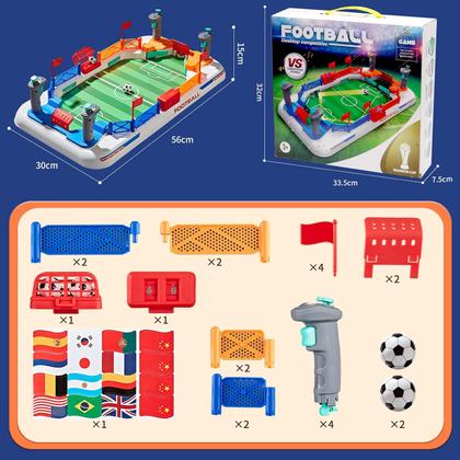 Imagem de Mini Jogo de Futebol de Mesa Pinball Pebolim Fliperama Brinquedo Infantil Adulto