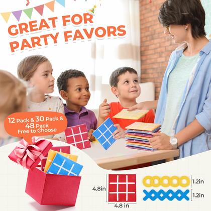 Imagem de Mini jogo de tabuleiro JoyCat Tic Tac Toe para crianças com 12 tabuleiros