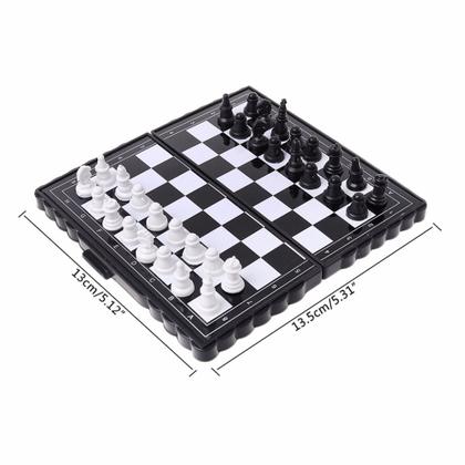 Imagem de Mini Jogo De Xadrez De Bolso Magnético Para Viagens 13cm