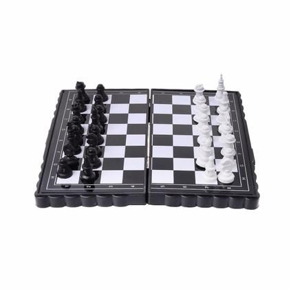 Imagem de Mini Jogo De Xadrez De Bolso Magnético Para Viagens 13cm