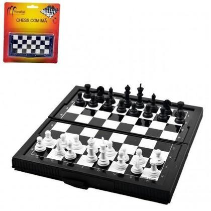 Mini Jogo De Xadrez Magnético Com Imã - Monaliza Imagem de Mini Jogo De Xadrez Magnético Com Imã