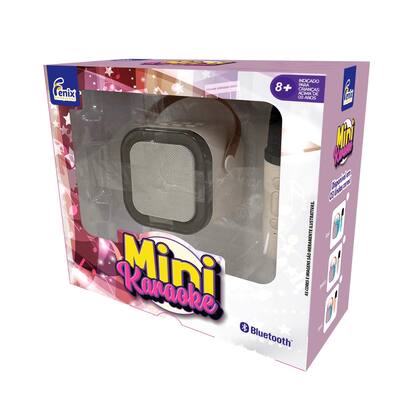 Imagem de Mini Karaokê Infantil Branco com Microfone Fenix - MMK-468B