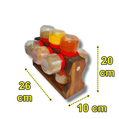 Imagem de Mini Kit Temperos Giratório 12 Potes 120ml