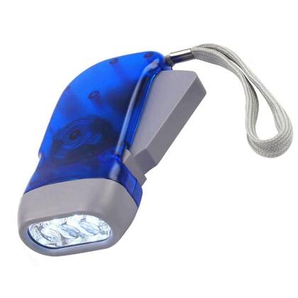 Imagem de Mini Lanterna Dínamo Portátil 3 LEDs com Carga Manual Sem uso de Pilhas