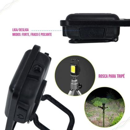 Imagem de Mini Lanterna Multifuncional Glare Cob Chaveiro Abridor Luz Em Led Recarregável Para Emergência Alto Brilho