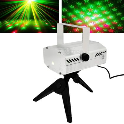 Imagem de Mini Laser Projetor Holográfico Led Strobo Pisca Estrela Festa LK173A